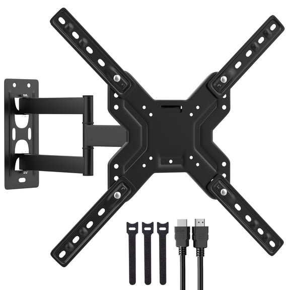 Keenstone Full Motion TV Wall Mount for 26-60 Inch TVs, Swivel and Tilt TV Mount with Articulating Arms, Max VESA 400x400mm, Holds up to 66 lbs