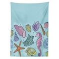 thumbnail image 3 of Ambesonne Nautical Tablecloth Rectangular Table Cover, Underwater World, 60"x84", Multicolor, 3 of 4