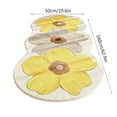 thumbnail image 3 of Non-Slip Faux Fur Carpet Runner Blanket for Living Room Bedroom, Floral Pattern Soft Polyester Floor Cover, Machine Washable, 1 Pc, 3 of 6
