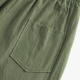 thumbnail image 4 of Faux Gauze Linen for Man Fall Summer Thin Ruched Paperbag Straight Leg Plain Long Leg Pants Mens 2026 Clothes Country Concert Y2K, 4 of 8