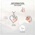 thumbnail image 4 of Birthday Necklace Sterling Silver 40th Birthday Pendant Necklace Heart Rose Flower Birthday Jewelry for Women Mothers Day Christmas Gifts, 4 of 6