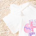 thumbnail image 6 of TOWED22 Newborn Baby Girls Clothes Summer Letters Print Girl Outfit Ruffle Romper Bow Tutu Shorts Headband 3Pcs Girl Outfits(White,0-3 M), 6 of 9