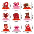 thumbnail image 5 of 9 piezas Vintage Día de San Valentín Corazón de papel 3D Centro de mesa Letreros Adornos de mesa de San Valentín para aniversario de boda, 5 of 5