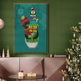 thumbnail image 6 of Christmas Penguin Gifts - Framed Gallery Wrapped Holiday Canvas - 17 x 25 - Rosewood Frame, 6 of 8