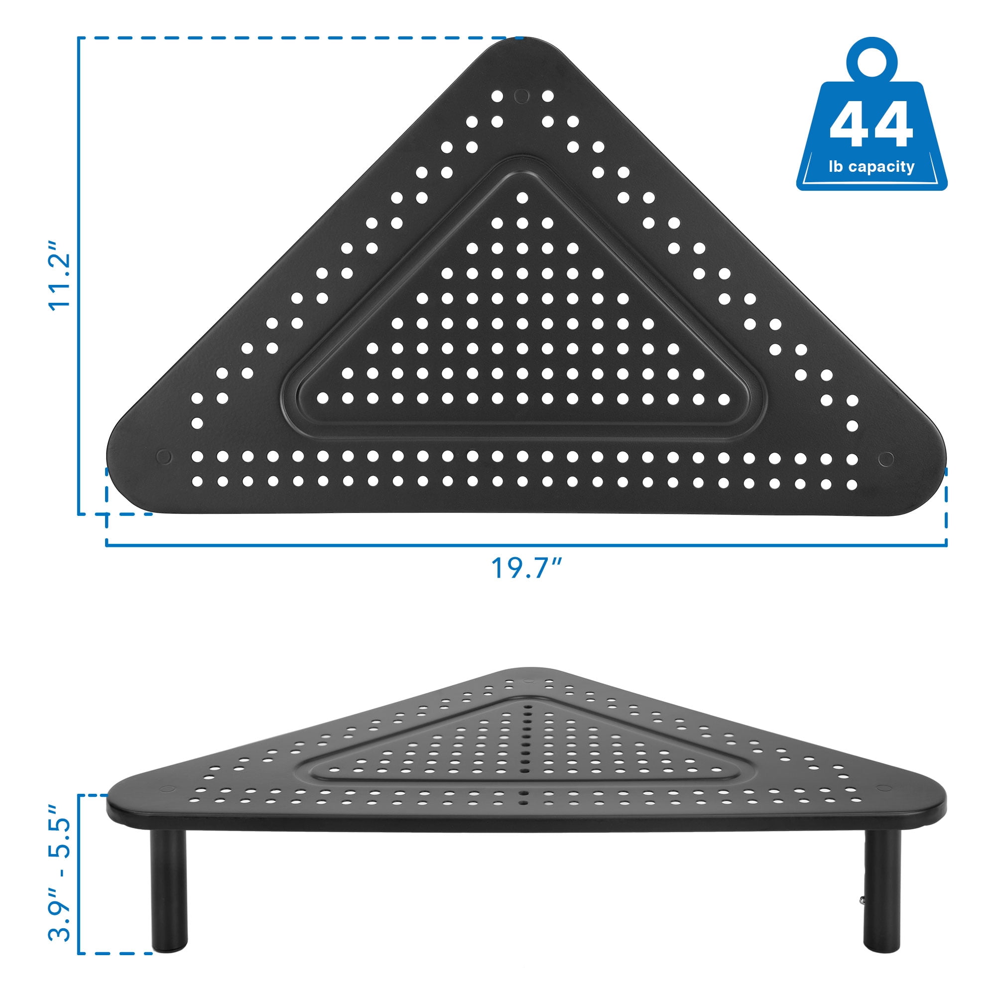 Mount-it! Corner Desk Monitor Stand Adjustable Fits 17 to 32 inch Screens