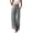 Gray, variant on Womens High Waisted Palazzo Pants Wide Leg Casual Summer Trousers Flowy Pull On Slacks for Work Office Business with Pockets,Olive Green,L