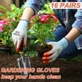 thumbnail image 4 of Armscye Gardening Gloves for Men Women, 16 Pairs Nitrile Coated Garden Gloves with Grip, Breathable Nylon Safety Glovesfor DIY, Gardening, Automotive Repair, Assembly, Construction, Mechanics, 4 of 7