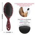 thumbnail image 6 of Red and Black Christmas Snowflake Pattern Hair Brush,Girls Detangling Hair Brush,Glide Through Tangles with Ease for Wet & Dry Hair,8.8"X2.8", 6 of 7