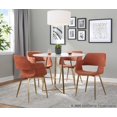 thumbnail image 2 of Margarite Chair, Upholstered Dining Chairs, Mid-Century Modern Dining Chair, Kitchen Chairs for Dining Table, Dining Chairs Set of 2 (Orange Fabric), 2 of 6