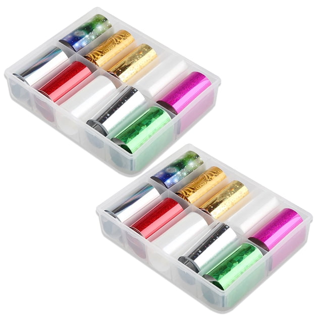 Pegatinas de papel de aluminio para decoración de uñas con estrellas, calcomanías de papel de aluminio para transferencia de diseños de uñas con estampado colorido, calcomanías de papel de aluminio