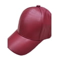 thumbnail image 2 of Adjustable PU Leather Baseball Cap for Men Women, 2 of 2