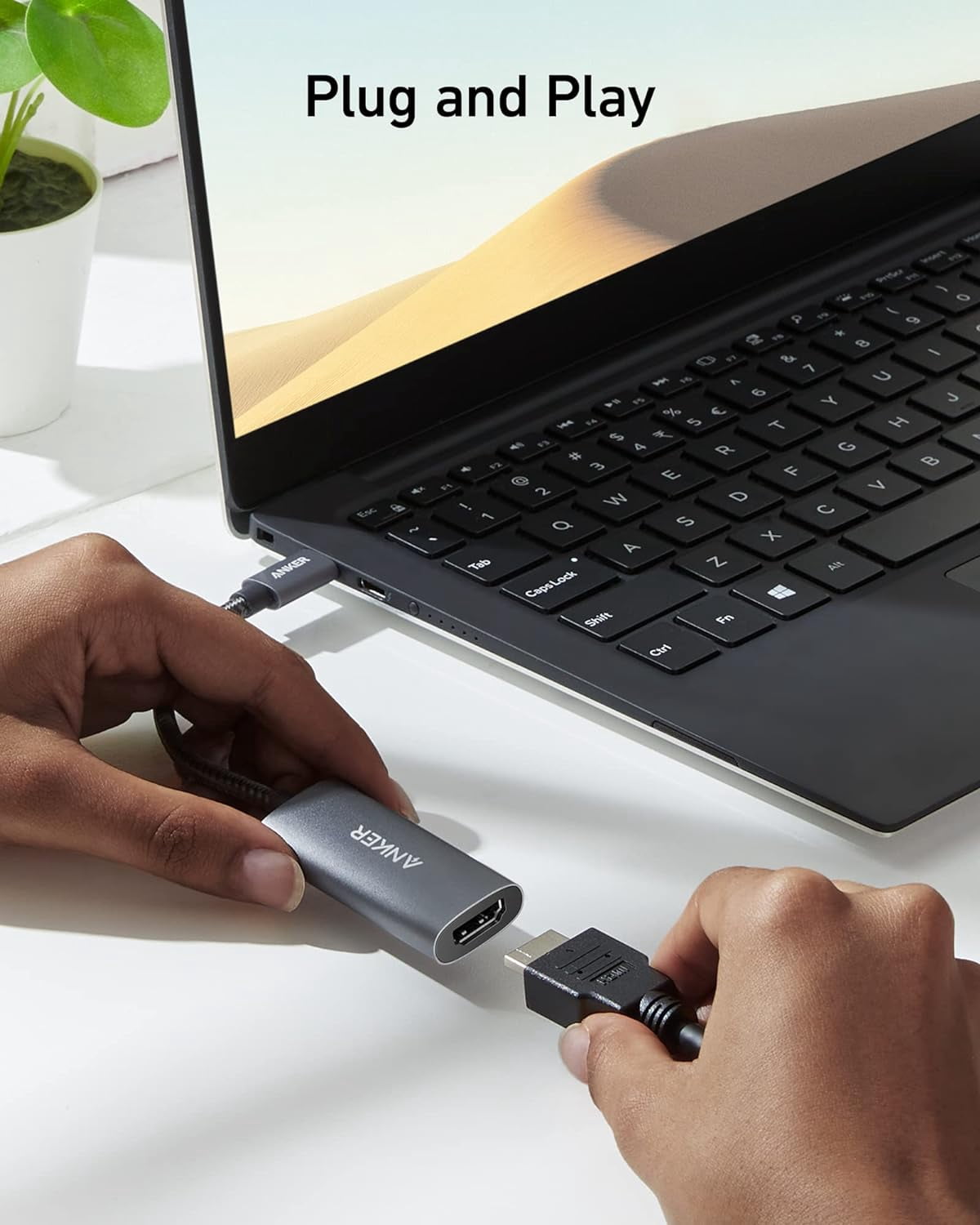 Anker USB C to HDMI Adapter (8K@60Hz or 4K@144Hz), 518 USB-C Adapter (8K HDMI), USB C to HDMI, for MacBook Pro, MacBook Air, iPad Pro, Pixelbook, XPS, and More
