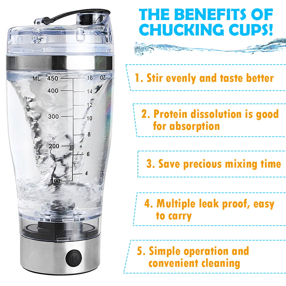 SmartMixx BPA Free Protein Shaker: 450ml Electric Vortex Blender For Smooth  Mixes, Portable & Automatic, Ideal For Fitness & Sports. From Rexbaby,  $11.6