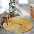 thumbnail image 4 of Round Area Rug 3ft, Medieval Earth Map on Retro Non-Shedding Washable Area Rug, Modern Abstract Mountain Non Slip Low-Profile Circle Rugs for Living Room, Bedroom Dining Room, 4 of 9