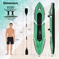 thumbnail image 3 of Goplus Inflatable Kayak 2 Person, Heavy Duty Tandem Touring Kayak with Aluminum Paddles Green + Black, 3 of 9