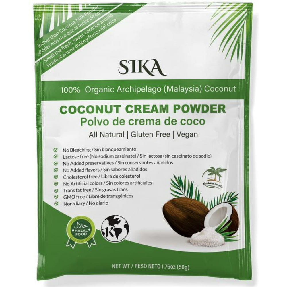 SIKA Coconut Cream Milk Powder Vegan, 100 Malaysia Coconut, Organic, 1