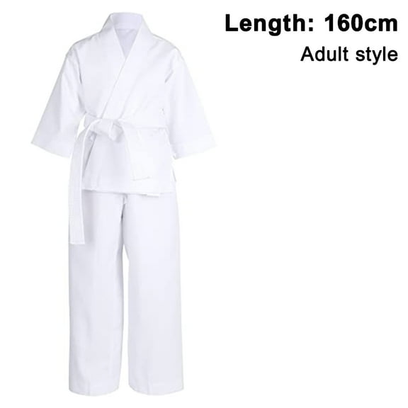 Karate Uniform with Free Belt, White Karate Gi for Kids & Adult Size,160cm