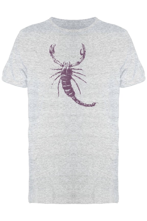 Purple Hand Drawn Scorpion Tee Men's -Image by Shutterstock