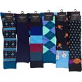 thumbnail image 2 of Sakkas Liea Ladies Colorful Unique Pattern / Solid Knee High Socks Assorted 6-Pack - Style2 - 9-11, 2 of 2