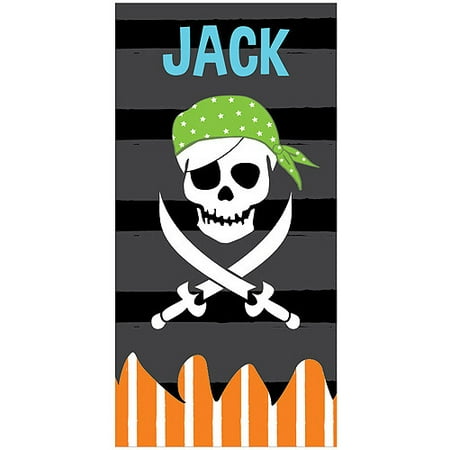 Personalized Pirate Kids Beach Towel