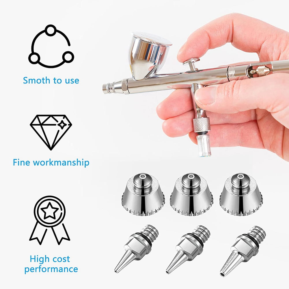 DYNWAVE Airbrush Repair Tool Spray Cleaning Tools Metal Air Brush Cleaner  Cleaning Nozzle Spray Needle for Remove Nozzle Paint Dirty