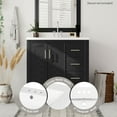 thumbnail image 5 of 30'' Bathroom Vanity with Resin Sink Combo,Solid Wood Frame Bathroom Storage Cabinet, Freestanding Vanity Set with 3 Drawers& Soft Closing Doors, 5 of 9