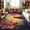 Blue, variant on Black Cat Silhouette Washable Round Area Rug 6 ft, Starry Night Enchanted Forest Fantasy Soft Non Slip Rugs Stain Repellent Indoor Felt Carpet for Living Dining Room Bedroom Home Office