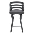 thumbnail image 4 of 26" Gray Faux Leather Swivel Stool / High Weight Capacity, Variety of Colors for Bar, 4 of 5