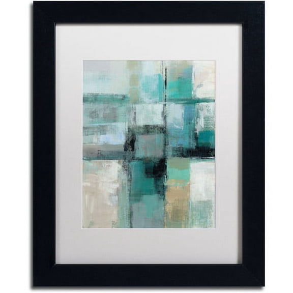 Trademark Fine Art "Island Hues Crop I" Canvas Art by Silvia Vassileva, White Matte, Black Frame
