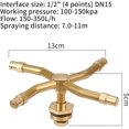 thumbnail image 5 of yeuweold 4-Arm Automatic Sprinkler - Large Areas - 360° Rotating Irrigation System - Garden Sprinkler, 5 of 5