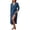 Blue, variant on Women Robes Long Knit Bathrobe Lightweight Soft Summer Kimono Robes Casual Loungewear with Attached Belt