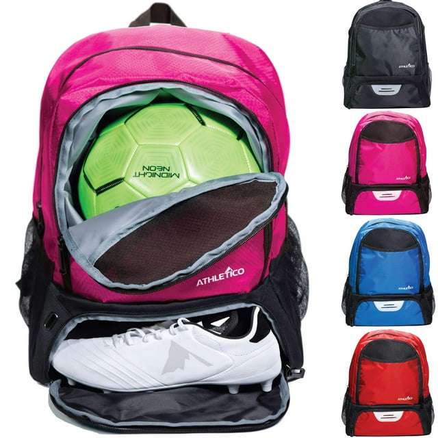 Mochila de fútbol Athletico para jóvenes, rosa