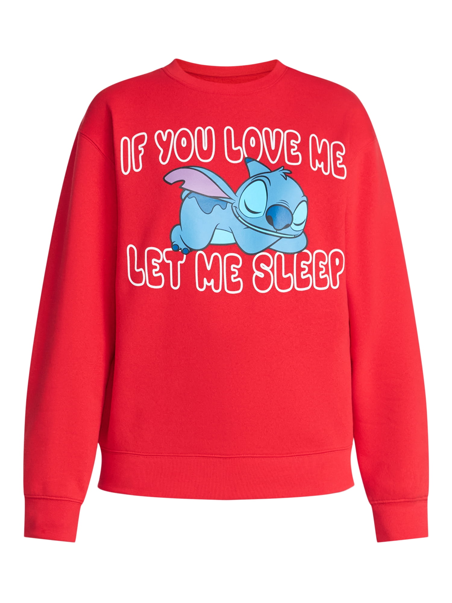 Stitch Women's Valentine's Day If You Love Me Graphic Sweatshirt, Sizes XXS-XXL