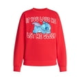 thumbnail image 5 of Stitch Women's Valentine's Day If You Love Me Graphic Sweatshirt, Sizes XXS-XXL, 5 of 5