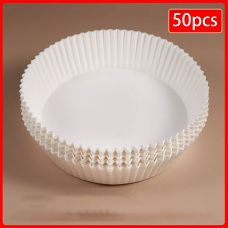 

100/50pcs 16/20cm Air Fryer Disposable Paper Liners Non Stick Matte Parchment Wood Pulp Steamer Round Paper Liners Dropshipping