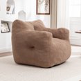 thumbnail image 4 of Hemvt Giant Bean Bag Chair with Armrests, High-Density Foam Lazy Sofa for Adults, Plush Teddy Fabric Comfy Reading Couch for Living Room & Bedroom, 4 of 9