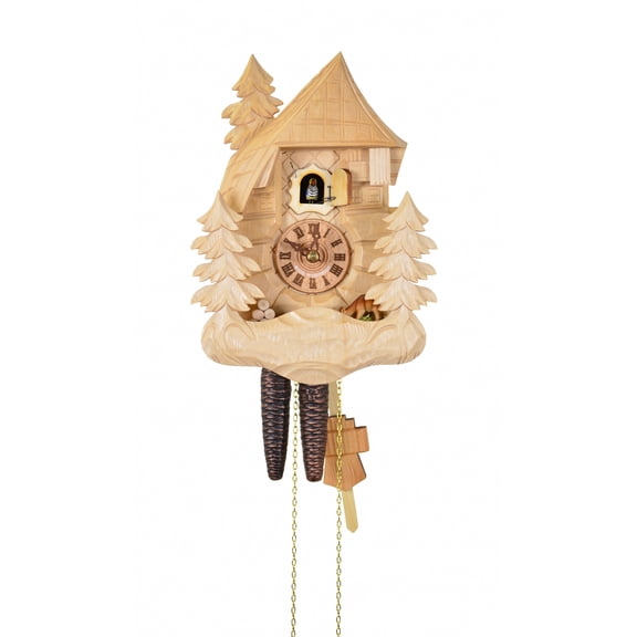 Cuckoo Clock Black Forest House, Deer, Bench