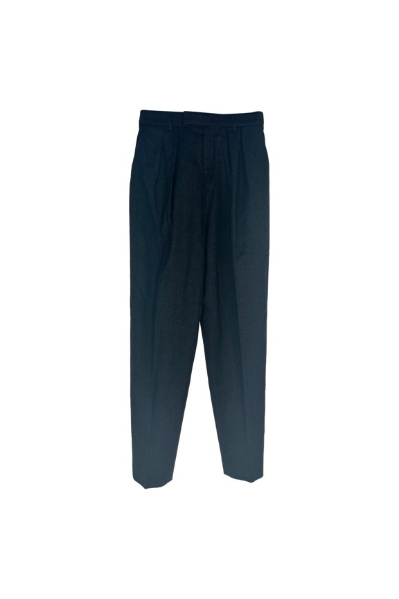 Pre-Owned Celine Pleated Trousers in Black Wool