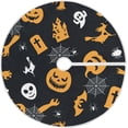 thumbnail image 1 of FMSHPON Halloween Pumpkin Spider Xmas Christmas Tree Skirt Stand Mat for Holiday Party Decoration Indoor Outdoor 36 inches, 1 of 6