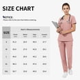 thumbnail image 6 of Niaahinn Scrubs for Women Set - V-Neck Top & Elastic Waist Pants for Nursing Uniforms with 7 Pockets, 6 of 7