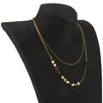 thumbnail image 4 of Collar de cadena doble Nobby chapado en oro para mujer, 4 of 9