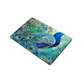 thumbnail image 3 of Creowell Peacock Feathers Flowers Diatom Mud Bath Mat Non-Slip 24x16in, 3 of 5