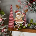 thumbnail image 3 of 15" LED Lighted Gingerbread Swirled Bearded Santa Christmas Figurine, 3 of 7