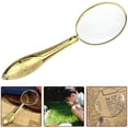 thumbnail image 5 of BUYISI Durable Convex Lens Magnifying Mirror Mirror Glass Vintage Pocket-Sized Gold, 5 of 5