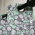 thumbnail image 3 of Ambesonne Floral Grommet Curtain, Hand Drawn Orchid Doodle, 50" x 84", Mint Green Navy Blue, 3 of 6