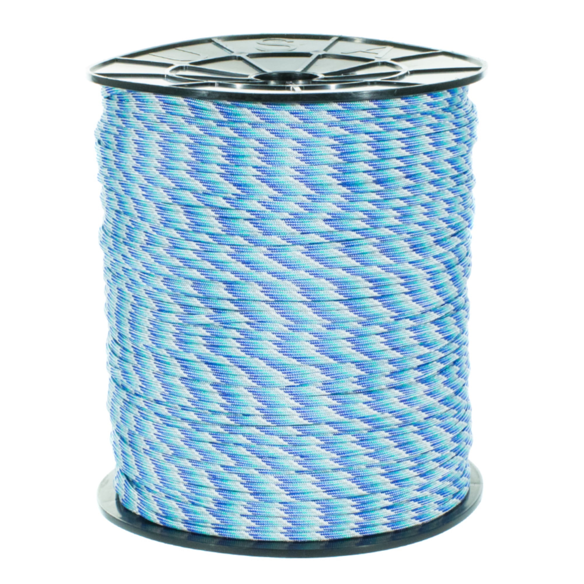 100 ft Blue & Black Chequered Paracord 550 7 Strand 4mm Cord Rope 15 50 25 