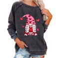 thumbnail image 2 of ICHUANYI Liquidación Mujer Casual Manga Completa Cuello Redondo Tops Blusa Suelta Sudadera con Estampado del Día de San Valentín ICHUANYI WER202308243961, 2 of 5