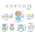 thumbnail image 4 of Decor for Tray Hello Spring Tiered Tray Decor Wooden Table Signs Green Gnome Block Party Wood Table Centerpieces With Holder For Spring Home Holiday Decor, 4 of 4