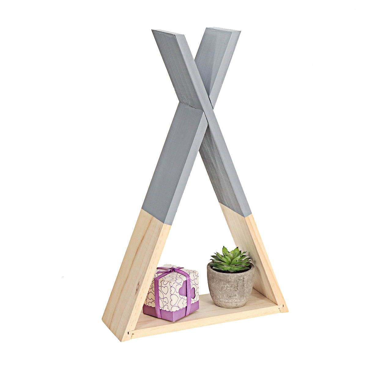 Nordic Style Baby Wooden Wall Mounted Triangle Floating ...