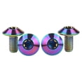 thumbnail image 4 of Wanyifa Titanium Bolts M6 x 12 15 20mm Umbrella Head T30 Torx Screw for Bicycle,M6 x 20 mm,Rainbow,4 Pcs, 4 of 5
